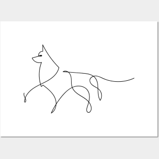 Dog | One Line Artist | Minimal Art | One Line Art | Minimalist Posters and Art